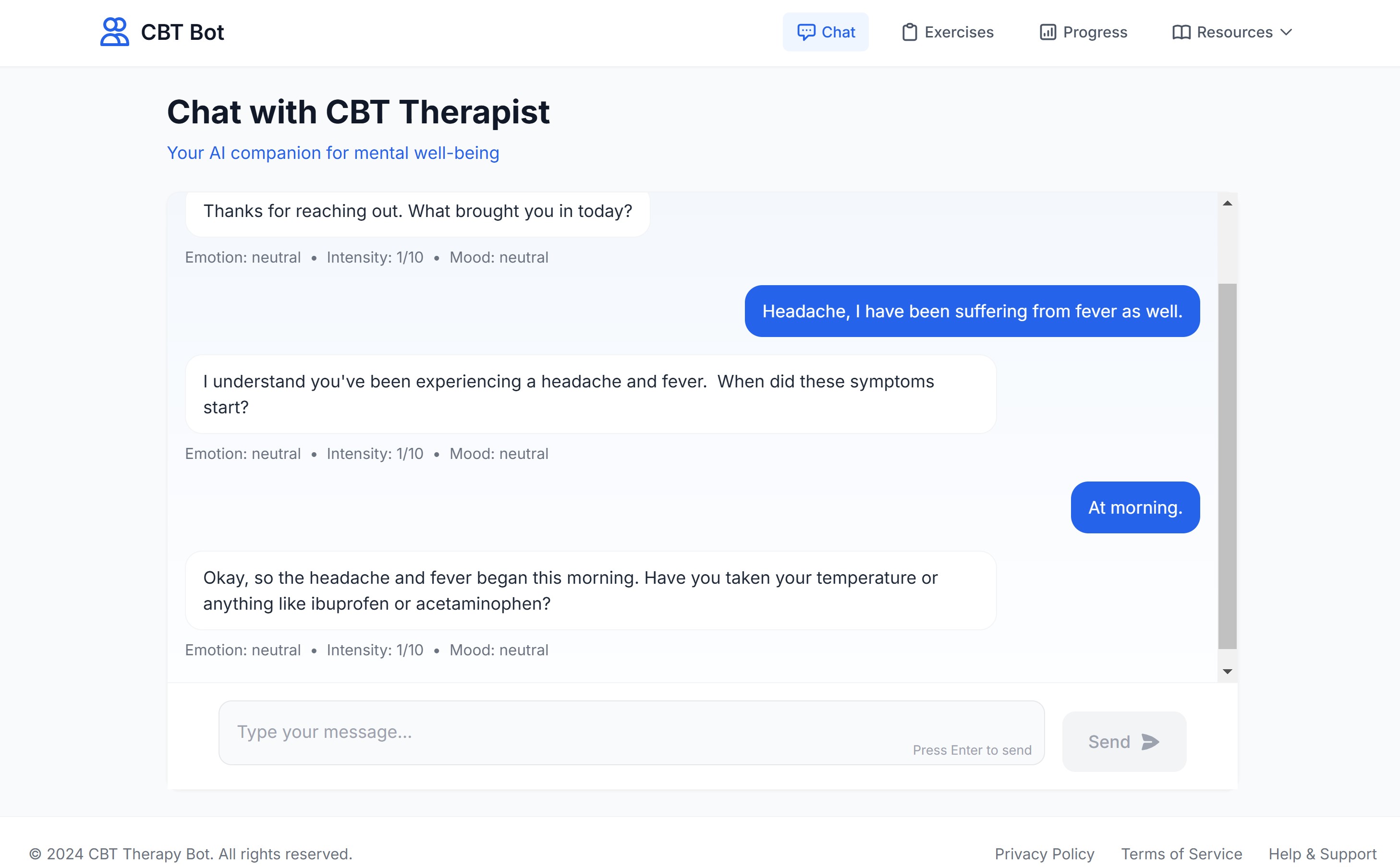 CBT Therapy Bot
